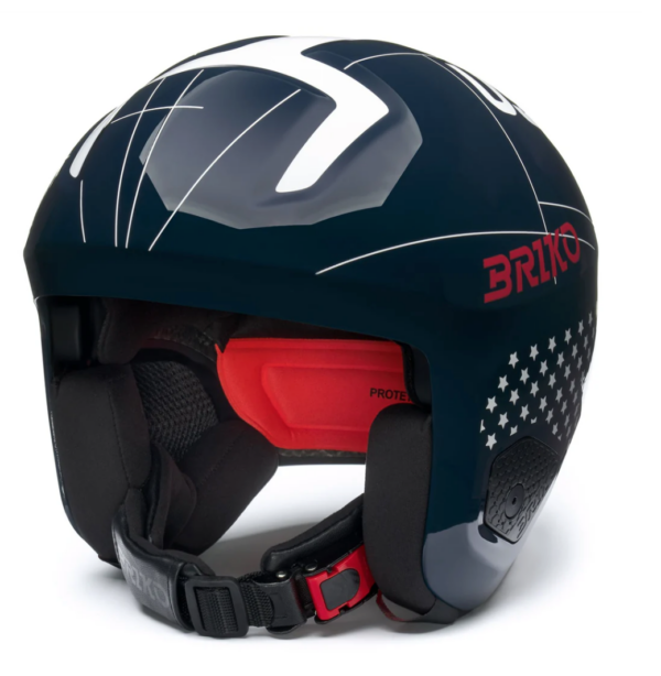 Briko VULCANO FIS 2.0 USA special edition helmet + USA goggles on World Cup Ski Shop